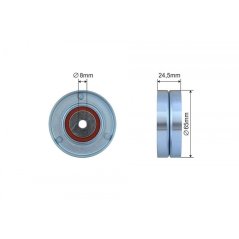 NTY Drive Belt Idler Pulley Audi A4 97-05 A6 95-05 A8 96-02 Skoda Superb 01-08 VW Passat 96-05 (500113)