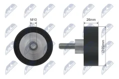 NTY Napínací Kladka Vícedrážkového Řemene BMW 3 (E46), Z3 (E36) 1.6/1.9 02.98-07.06 (11281435594)