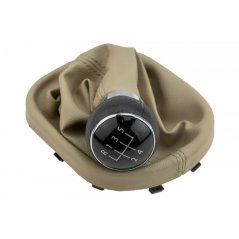 NTY Satz Schaltknauf und Manschette VW Caddy II 2004-2010,TOURAN 2003-2011/5 Speed/-beige (1T0711113AB-UTJ)