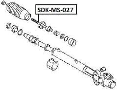 NTY Axiální Kloub Řízení Mitsubishi Pajero 00-06 (MR510267)