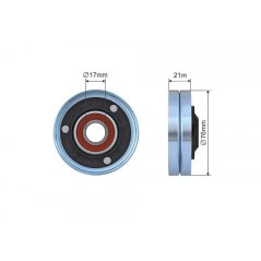 NTY Drive Belt Idler Pulley Audi A5 A6 A8 Q7 R8 VW Touareg 4.2-5.2 04-12 (500438)