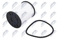 NTY Palivový Filter Diesel Fiat 500, Croma, Doblo, Ducato, Fiorino, Grande Punto, Idea, Multipla, Palio, Punto, Panda, Sedici, Tempra (1901.90)