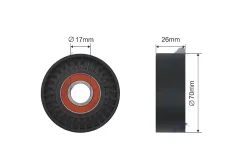 NTY Napínací Kladka Vícedrážkového Řemene Toyota Corolla 00-06 Celica 99-06 Jeep Wrangler 97-06 Grand Cherokee 97-04 Suzuki Grand a další (04854089A)