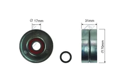 NTY Napínací Kladka Klinového Remeňa Toyota RAV-4 05-13 Corolla 07- Camry 06-11 Matrix 08- Scion 07- Solara 03-08 (16620-0H020)