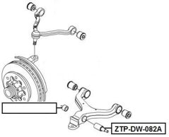 NTY Uchycení Ramene Gumokovové Ssangyong Actyon Sports 06-09 přední náprava TO Přední Spodní Control ARM (4451709001)