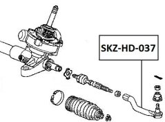 NTY Axiální Kloub Příčné Táhlo Řízení Honda Civic FD 06- levá strana (53560-SNA-A01)