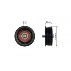 NTY Drive Belt Idler Pulley Audi A3 TT VW Passat Skoda Superb 3.2-3.6 FSI (500010)