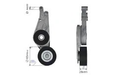 NTY Napínací Kladka Vícedrážkového Řemene Audi A4 (8E2 B6 8EC B7) 00-08 A4 Avant (8E5 B6 8ED B7) 01-08 A6 (4B2 C5 4F2 C6) 01-11 a další (06B903133)