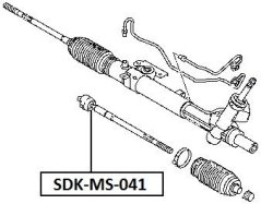 NTY Axiální Kloub Řízení Mitsubishi Outlander 06- Lancer 08- Citroen C-crosser 07- Peugeot 4007 07 (4422A012)