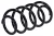 NTY Suspension Spring Audi A4 1.8/2.0TFSI 07-15 front axle (8K0411105DE)