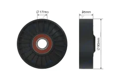 NTY Napínací Kladka Viacdrážkového Remeňa Opel Astra G 2.0DTI 1999- Vectra B 2.0DTI 1997- Vectra C 2.0DTI 2002- Saab 9-3 2.2TID 2000 (1340530)