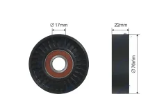 NTY Napínací Kladka Vícedrážkového Řemene Mercedes A W168 A140 A160 1997- A160CDI A170CDI 1998- A W169 A150 A170 A200 A160CDI a další (1662020219)