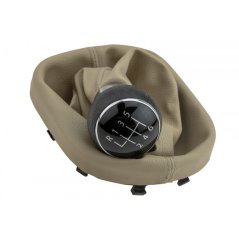 NTY Satz Schaltknauf und Manschette VW Caddy II 2004-2010,TOURAN 2003-2011/6 Speed/-beige (1T0711113AC-UTM)