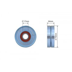 NTY Drive Belt Idler Pulley Audi A4 A6 3.0 00-05 (66-90)