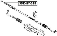 NTY Axiální Kloub Řízení Hyundai Santa FE 06-12 Sonata 10-14 KIA Optima 10- Sorento 09 (SDK-HY-528)