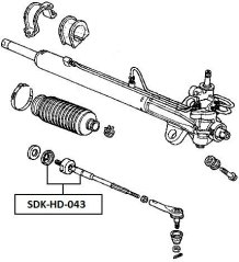NTY Axiální Kloub Řízení Honda Odyssey RL1/RA6 98-13 (53010-S0X-A02)