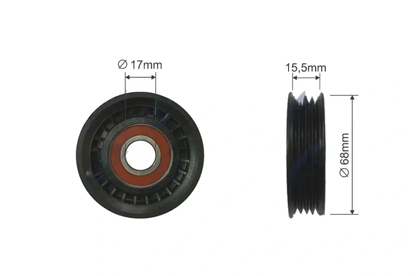 NTY Napínací Kladka Řemene Klimatizace Subaru Impreza G10/G11 92-07 Legacy B11/B12/B13 93-09 Forester S10/S11 92-07 (73131-AC000)