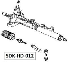 NTY Axiální Kloub Řízení Honda Cr-v I -01 (53010-S10-000)