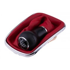 NTY Satz Schaltknauf und Manschette VW Bora 1998-2005,GOLF IV 1998-2005/5 Speed-red/ (VW-038)