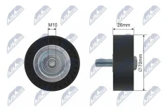 NTY Napínací Kladka Vícedrážkového Řemene BMW 1 E81/87/88, BMW E90/E91/E93 (11281440378)